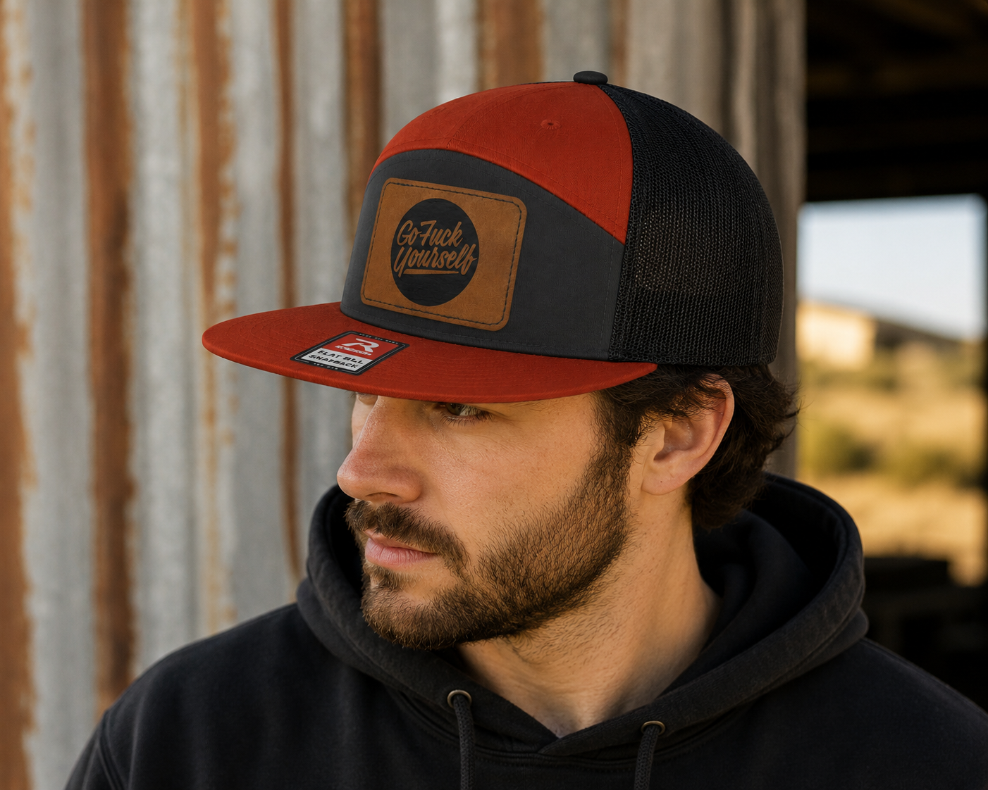 Go Fuck Your Self Leather Patch Hat