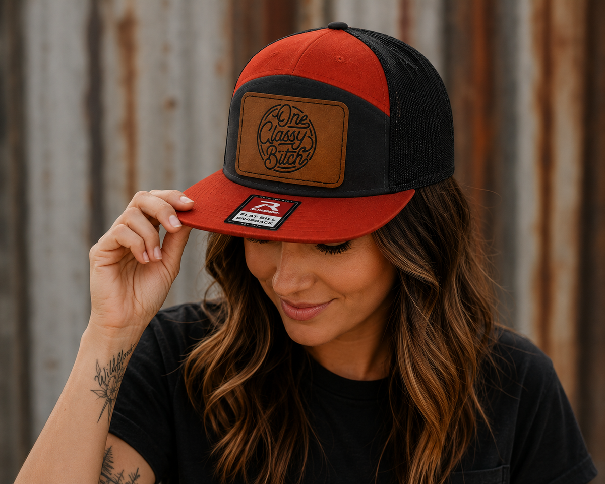 One Classy Bitch Leather Patch Hat