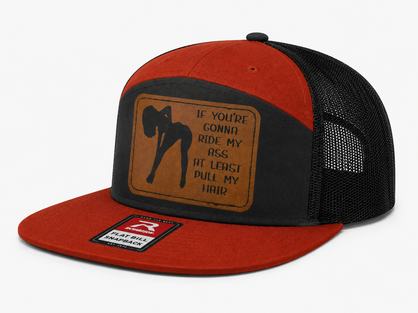 Ride My Ass, Pull My Hair Leather Patch Hat