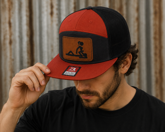 Ride My Face Leather Patch Hat
