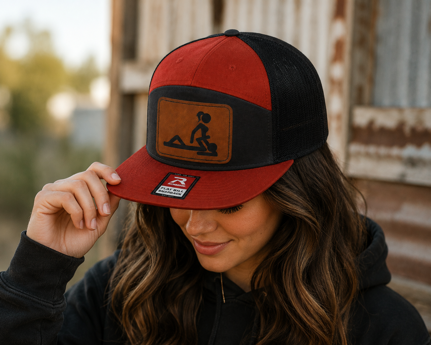 Ride My Face Leather Patch Hat