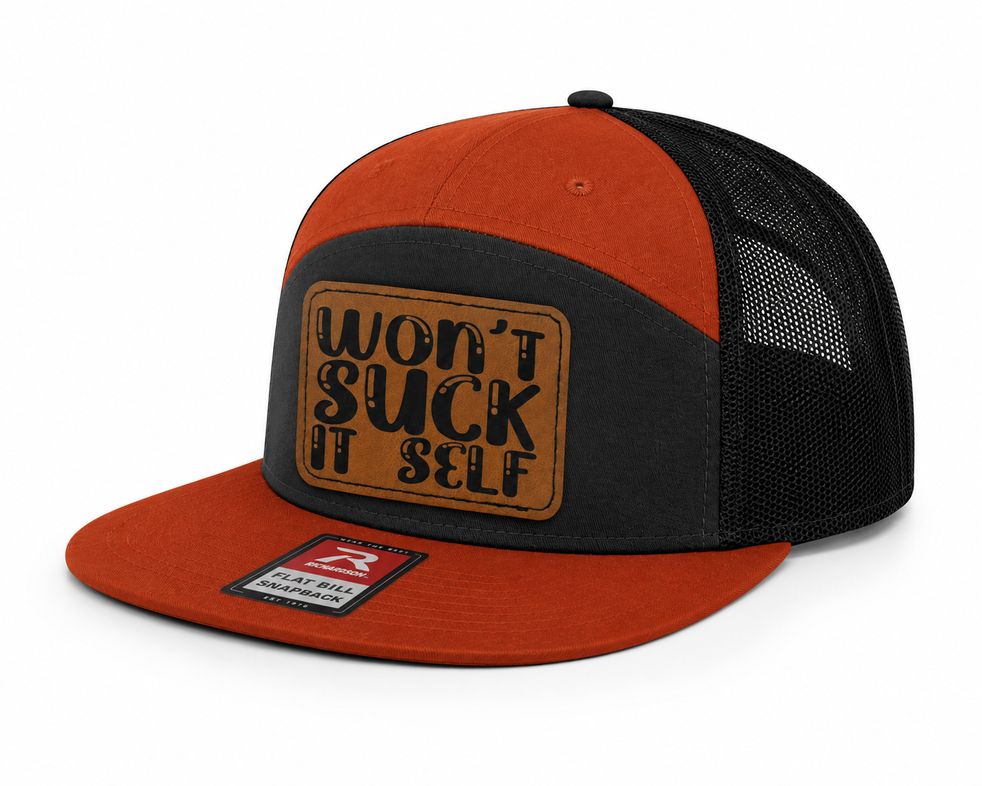 Wont Suck Itself Leather Patch Hat