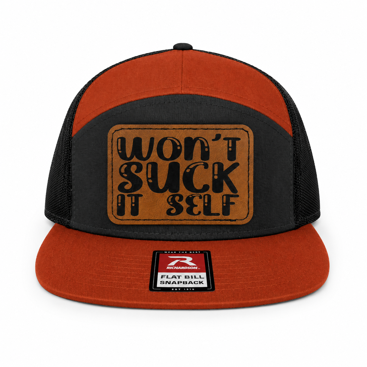 Wont Suck Itself Leather Patch Hat