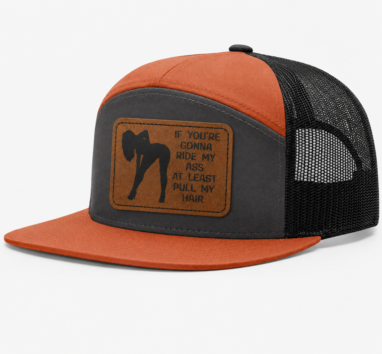 Ride My Ass, Pull My Hair Leather Patch Hat