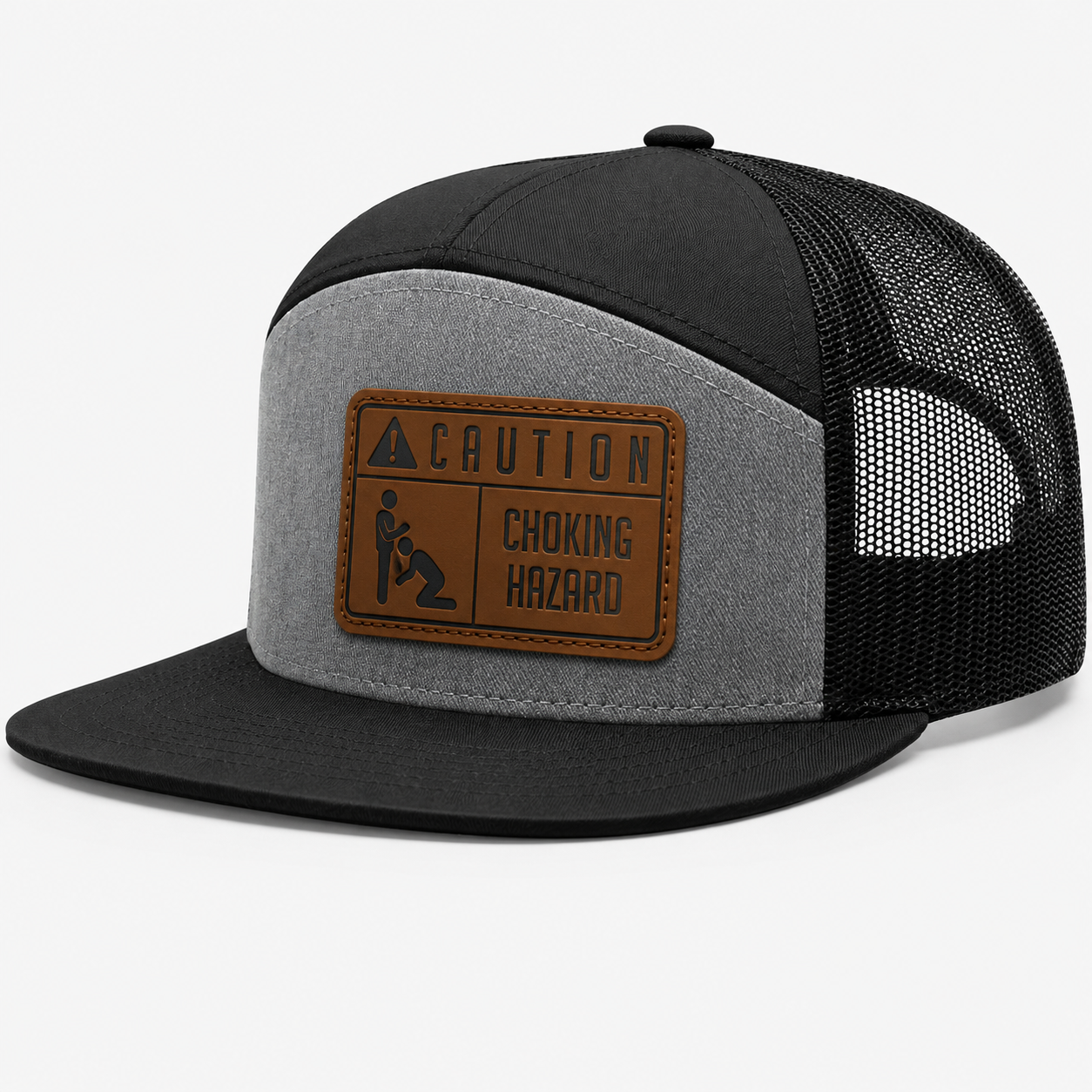 Caution Choking Hazard Leather Patch Hat