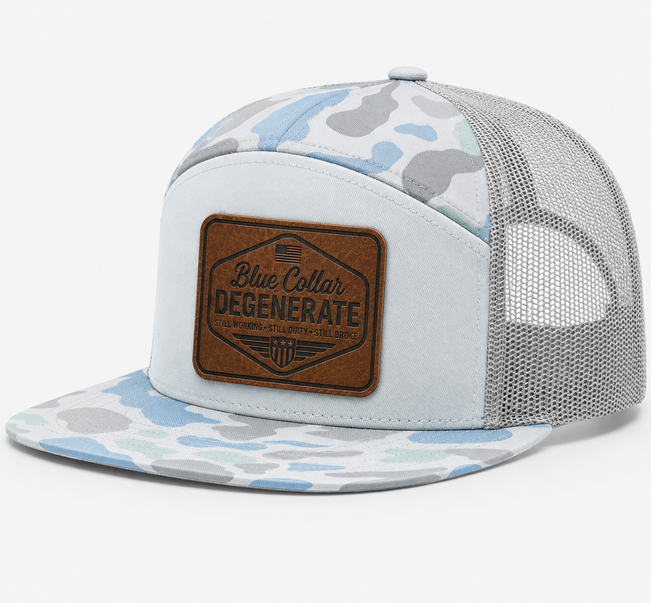 Blue Collar Degenerate Leather Patch Hat