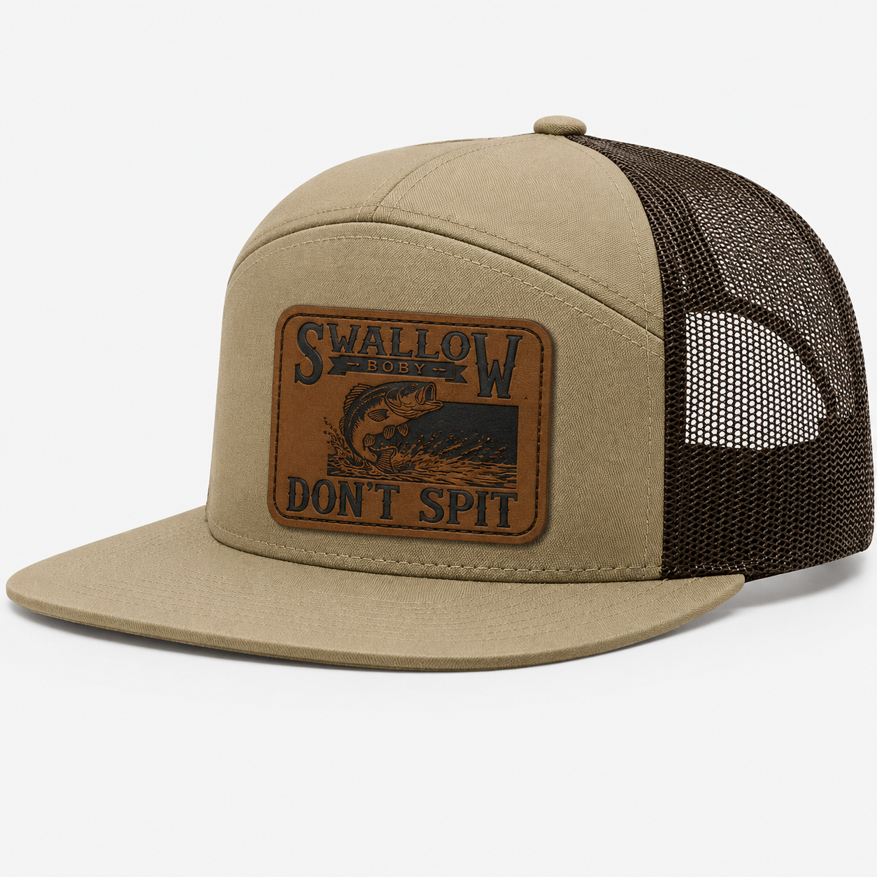 Swallow Baby Don't Spit Leather Patch Hat