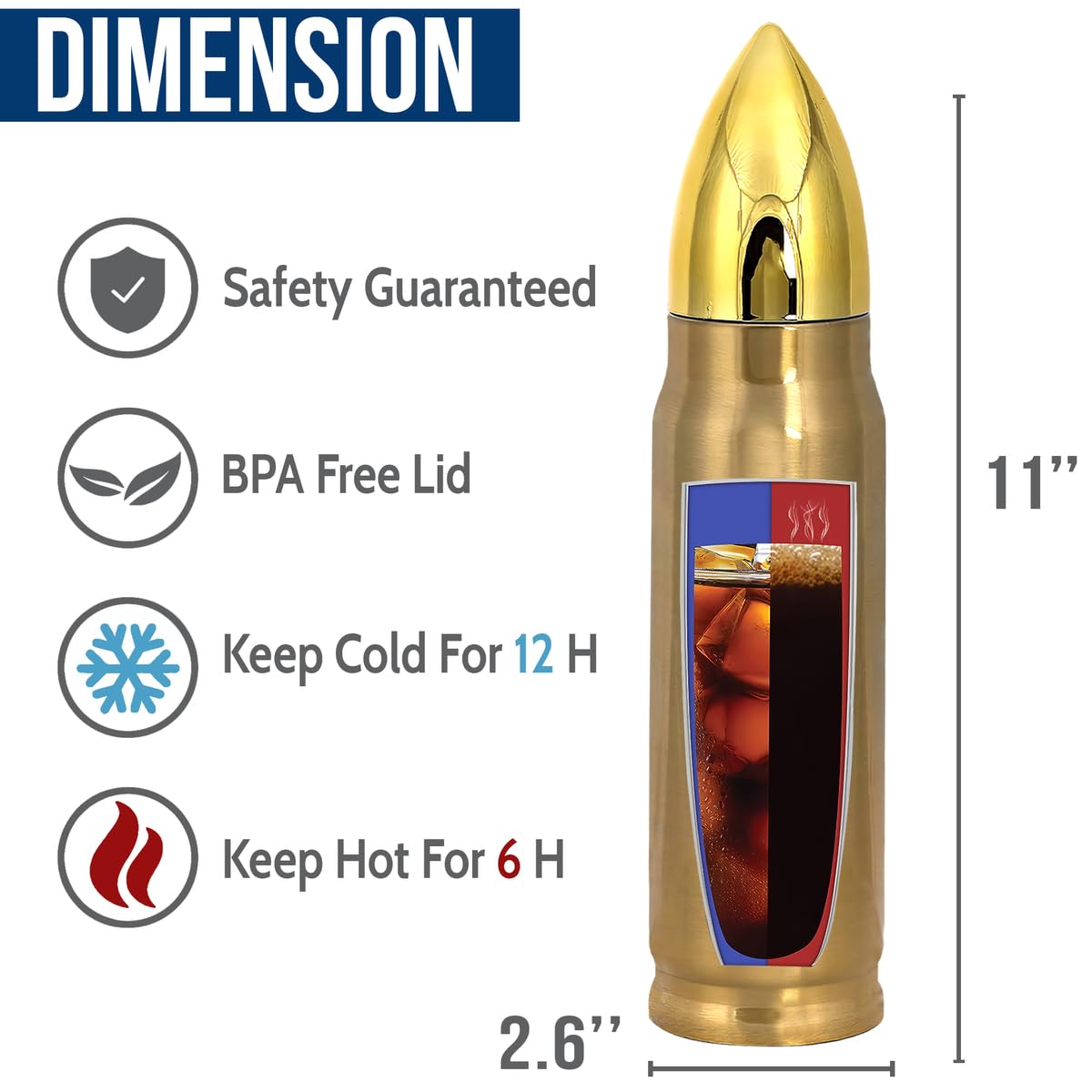 American Flag Stainless Steel Tumbler – 17oz Vacuum Insulated Tumbler with Black USA Flag Design – Patriotic Christmas, Birthday & Retirement Gifts for Veterans, Military, Police, Firefighters - HARD HATTERZ