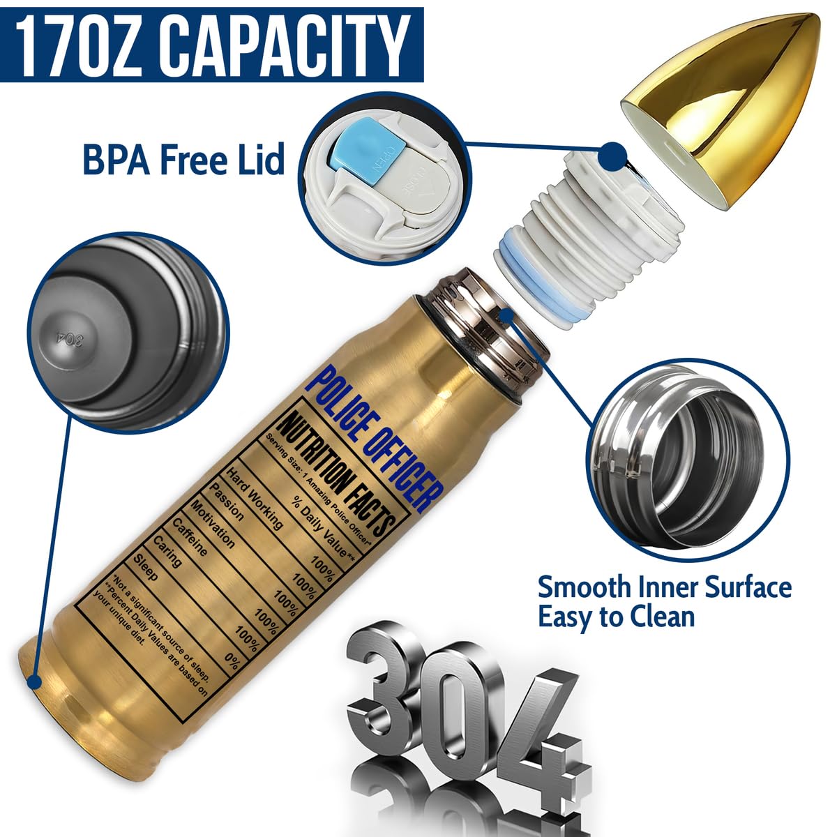 American Flag Stainless Steel Tumbler – 17oz Vacuum Insulated Tumbler with Black USA Flag Design – Patriotic Christmas, Birthday & Retirement Gifts for Veterans, Military, Police, Firefighters - HARD HATTERZ