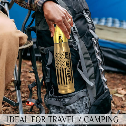 American Flag Stainless Steel Tumbler – 17oz Vacuum Insulated Tumbler with Black USA Flag Design – Patriotic Christmas, Birthday & Retirement Gifts for Veterans, Military, Police, Firefighters - HARD HATTERZ