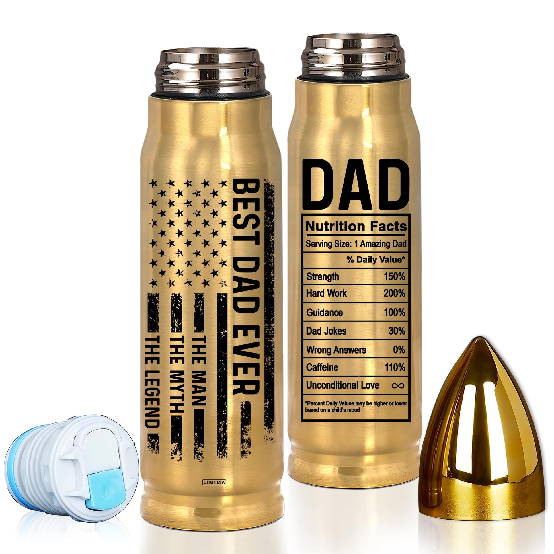 American Flag Stainless Steel Tumbler – 17oz Vacuum Insulated Tumbler with Black USA Flag Design – Patriotic Christmas, Birthday & Retirement Gifts for Veterans, Military, Police, Firefighters - HARD HATTERZ