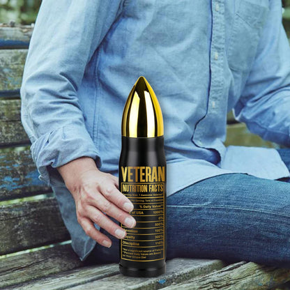 American Flag Stainless Steel Tumbler – 17oz Vacuum Insulated Tumbler with Black USA Flag Design – Patriotic Christmas, Birthday & Retirement Gifts for Veterans, Military, Police, Firefighters - HARD HATTERZ