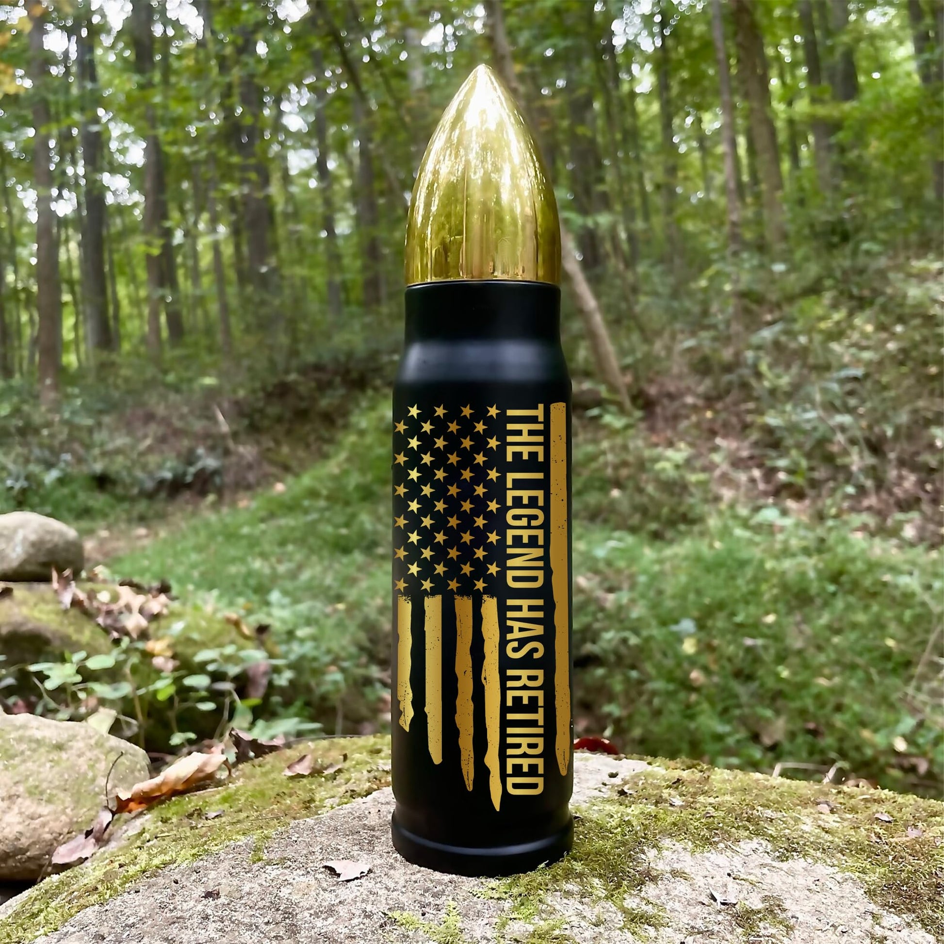 American Flag Stainless Steel Tumbler – 17oz Vacuum Insulated Tumbler with Black USA Flag Design – Patriotic Christmas, Birthday & Retirement Gifts for Veterans, Military, Police, Firefighters - HARD HATTERZ