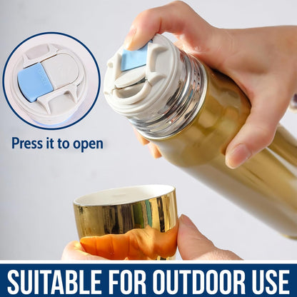 American Flag Stainless Steel Tumbler – 17oz Vacuum Insulated Tumbler with Black USA Flag Design – Patriotic Christmas, Birthday & Retirement Gifts for Veterans, Military, Police, Firefighters - HARD HATTERZ