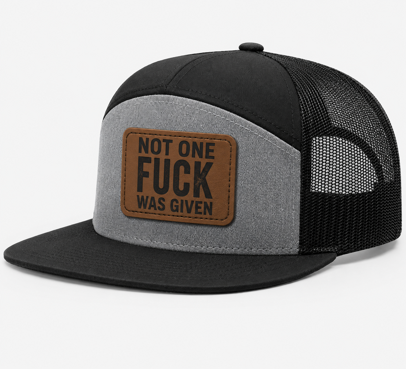 Not One Fuck Was Given Leather Patch Hat