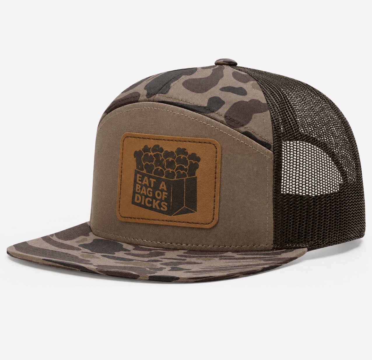 Eat A Bag Of Dicks Leather Patch Hat