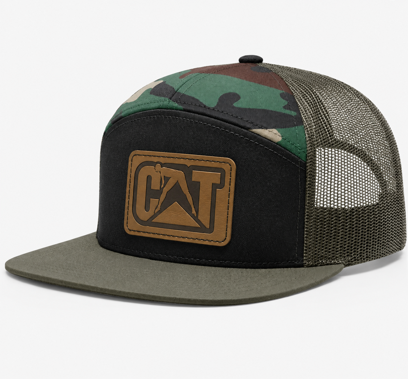 CAT Equipment Leather Patch Hat