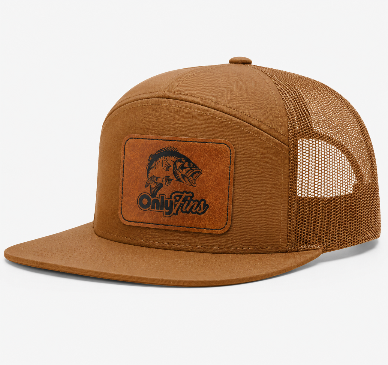 Only Fins Leather Patch Hat