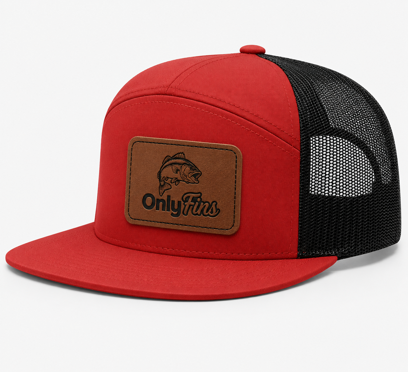 Only Fins Leather Patch Hat