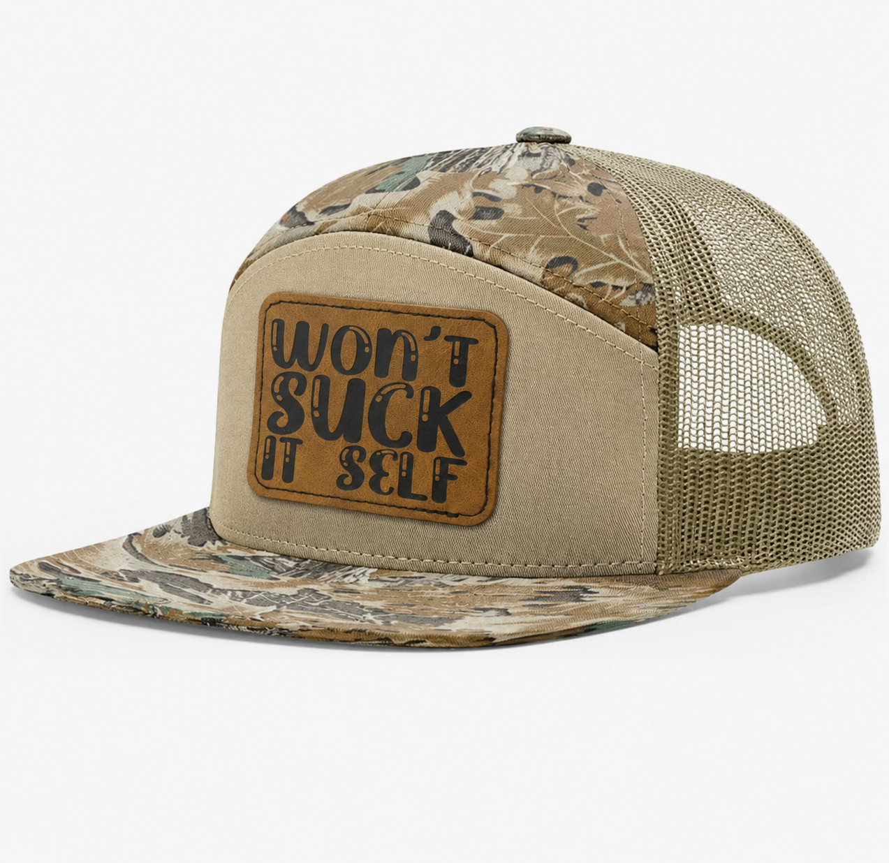 Wont Suck Itself Leather Patch Hat