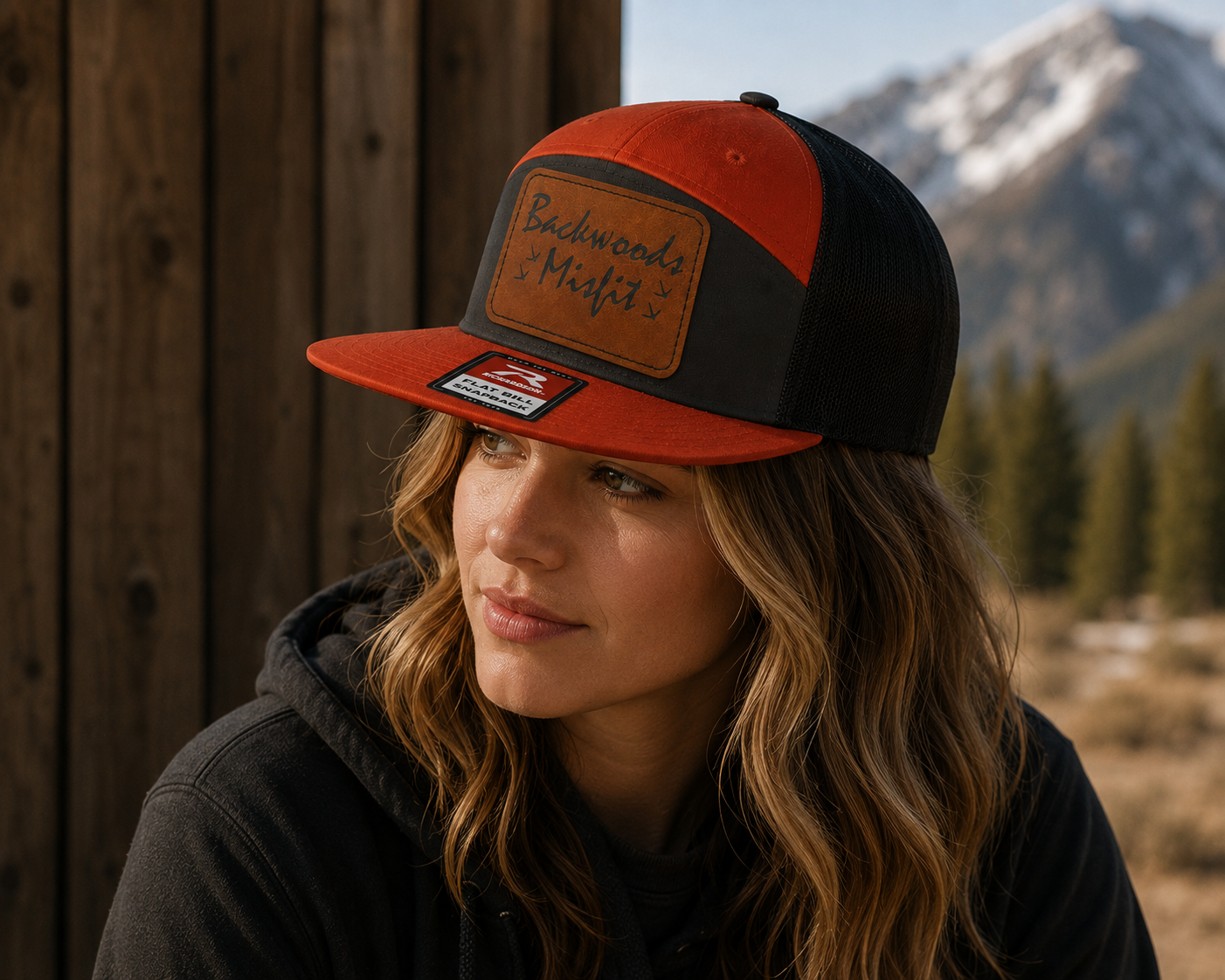 Backwoods Misfit Leather Patch Hat