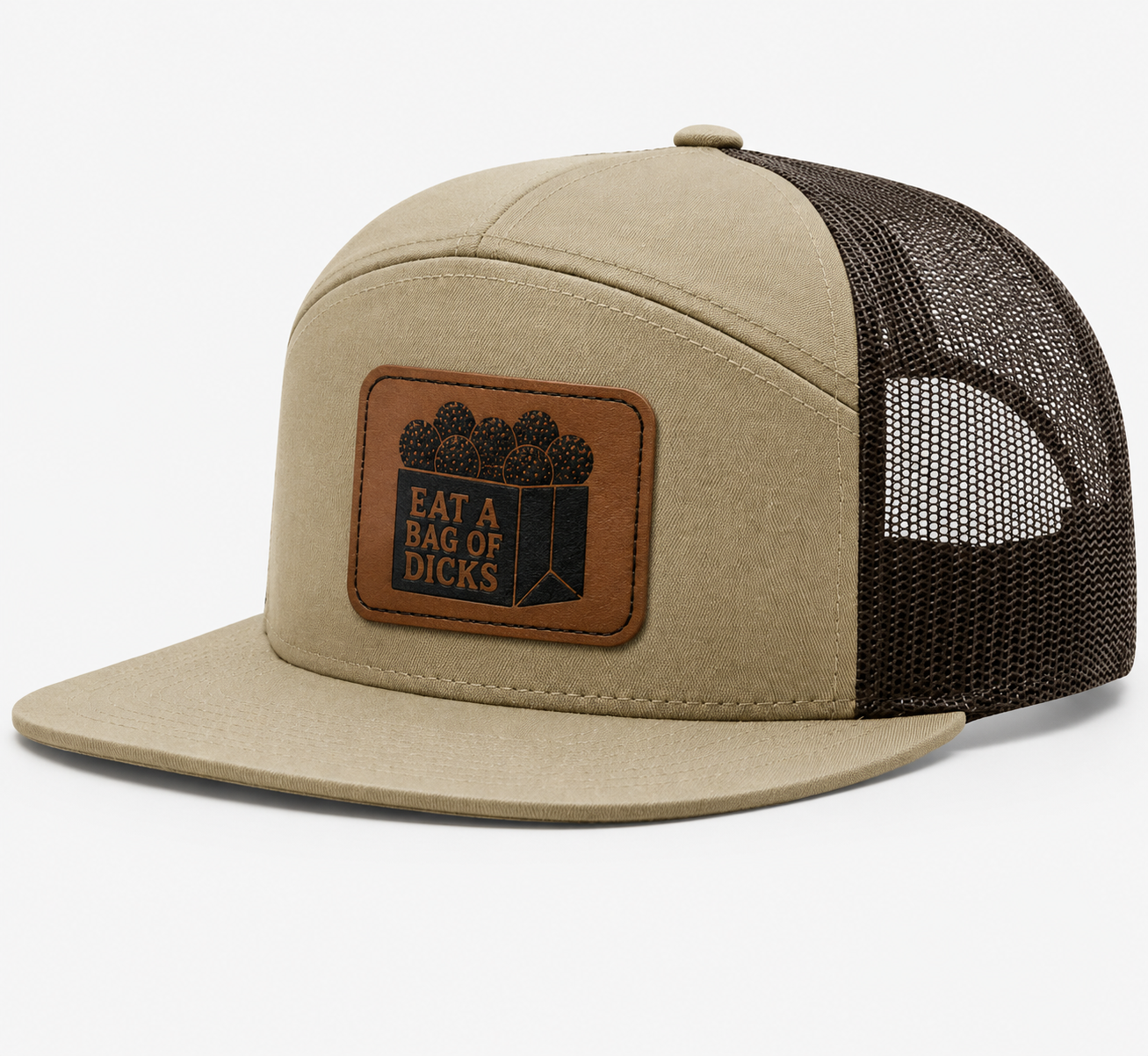Eat A Bag Of Dicks Leather Patch Hat