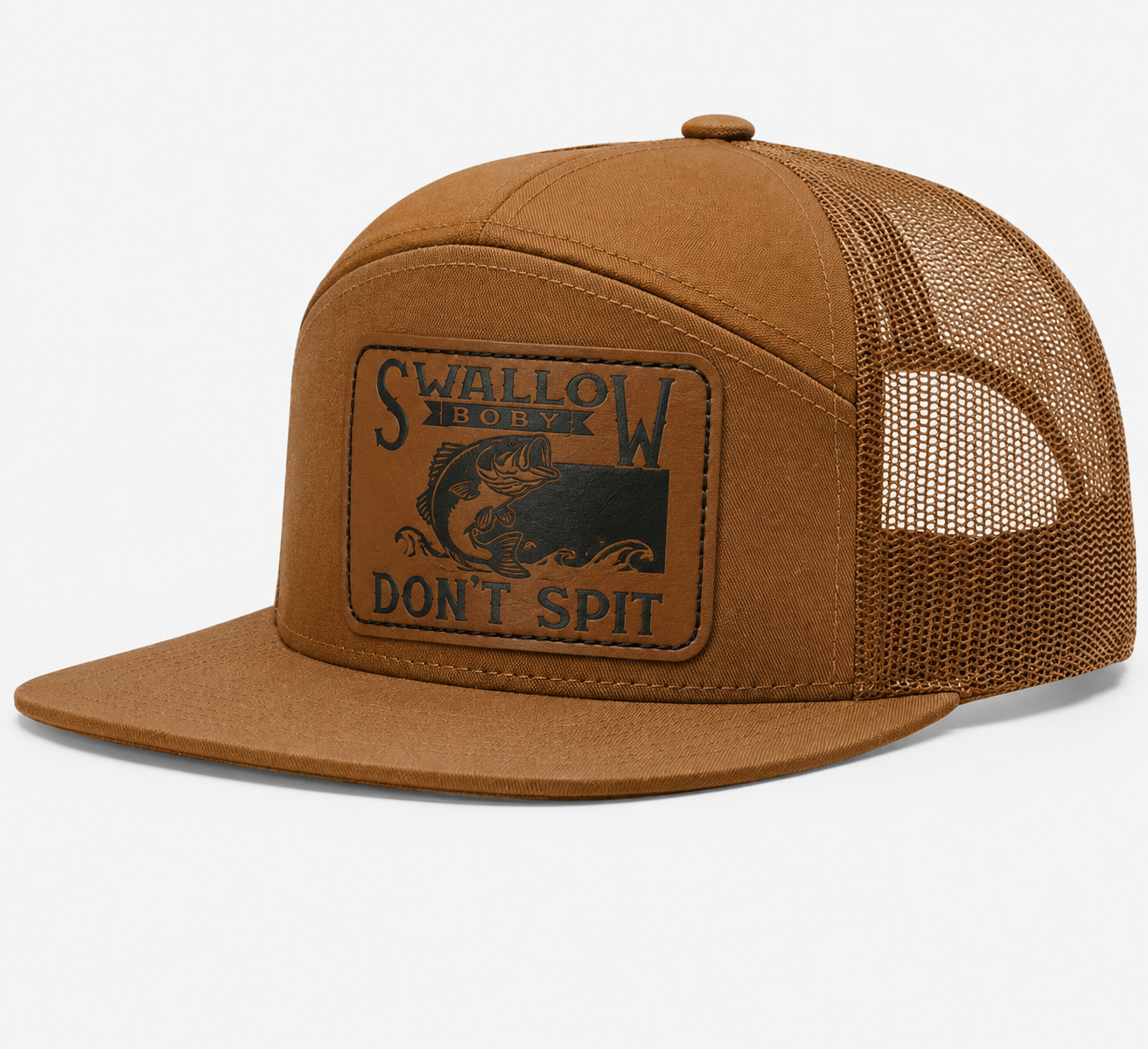 Swallow Baby Don't Spit Leather Patch Hat