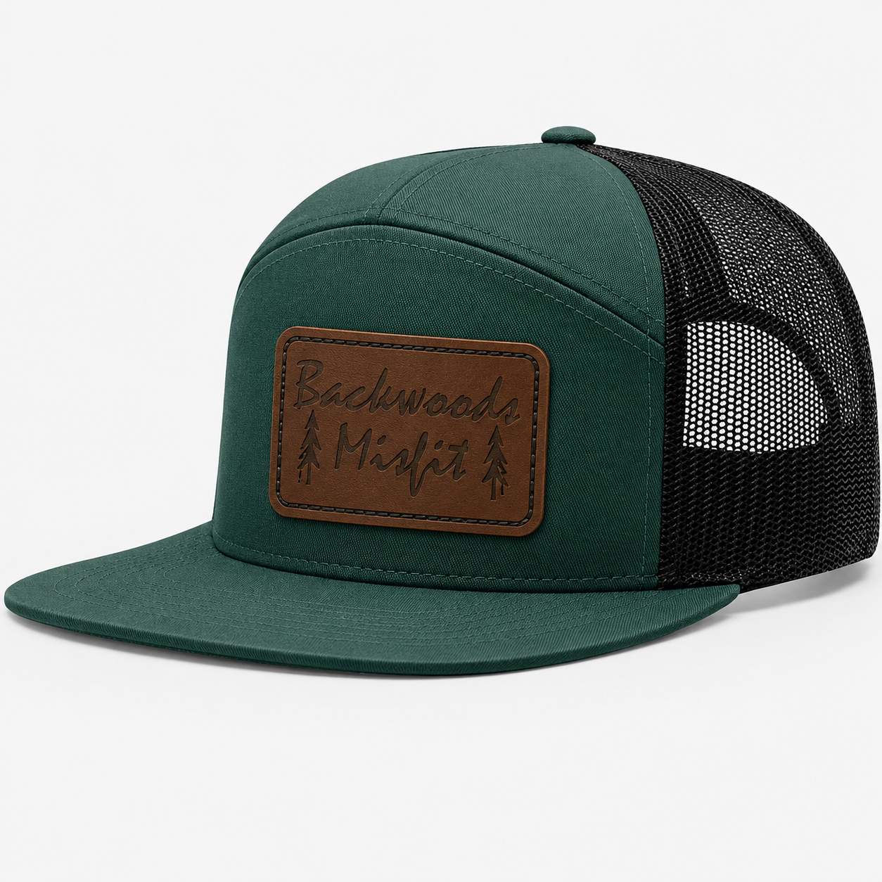 Backwoods Misfit Leather Patch Hat