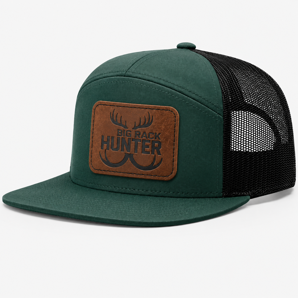 Big Rack Hunter Leather Patch Hat