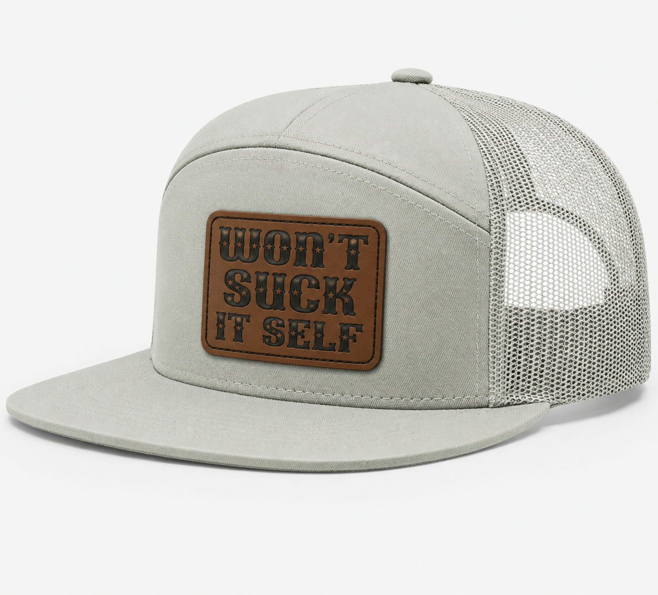 Wont Suck Itself Leather Patch Hat