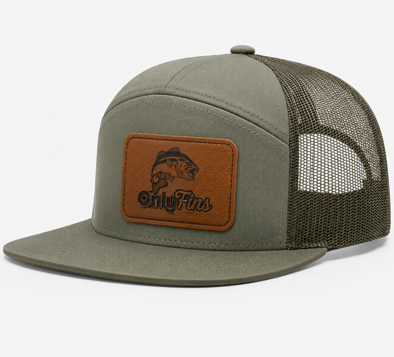 Only Fins Leather Patch Hat