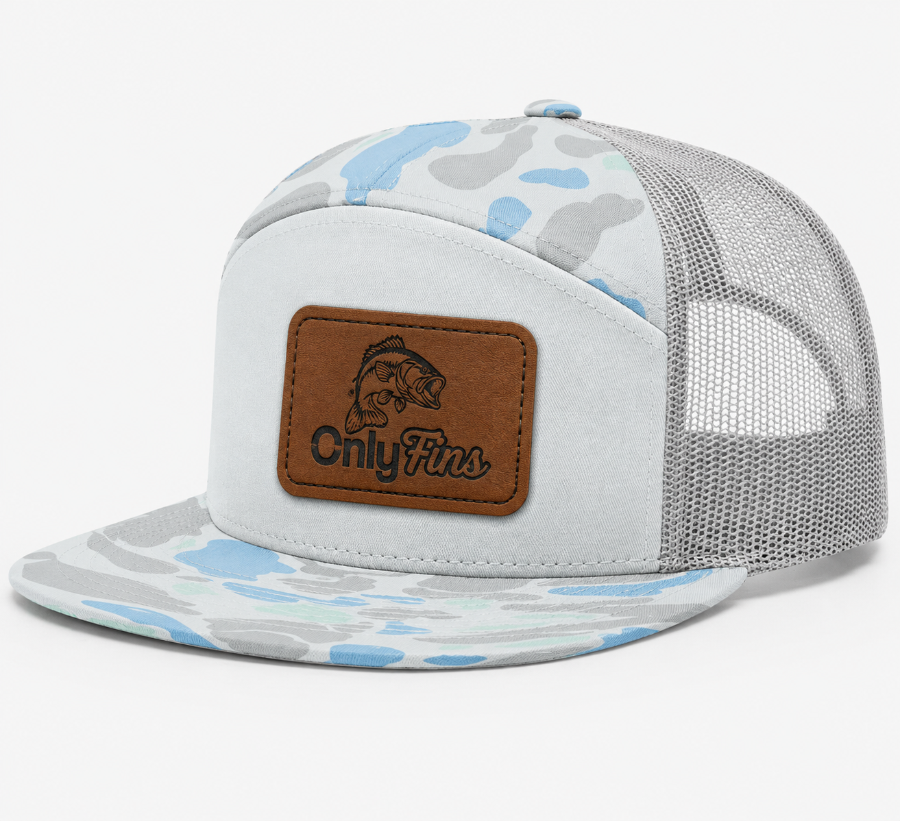 Only Fins Leather Patch Hat