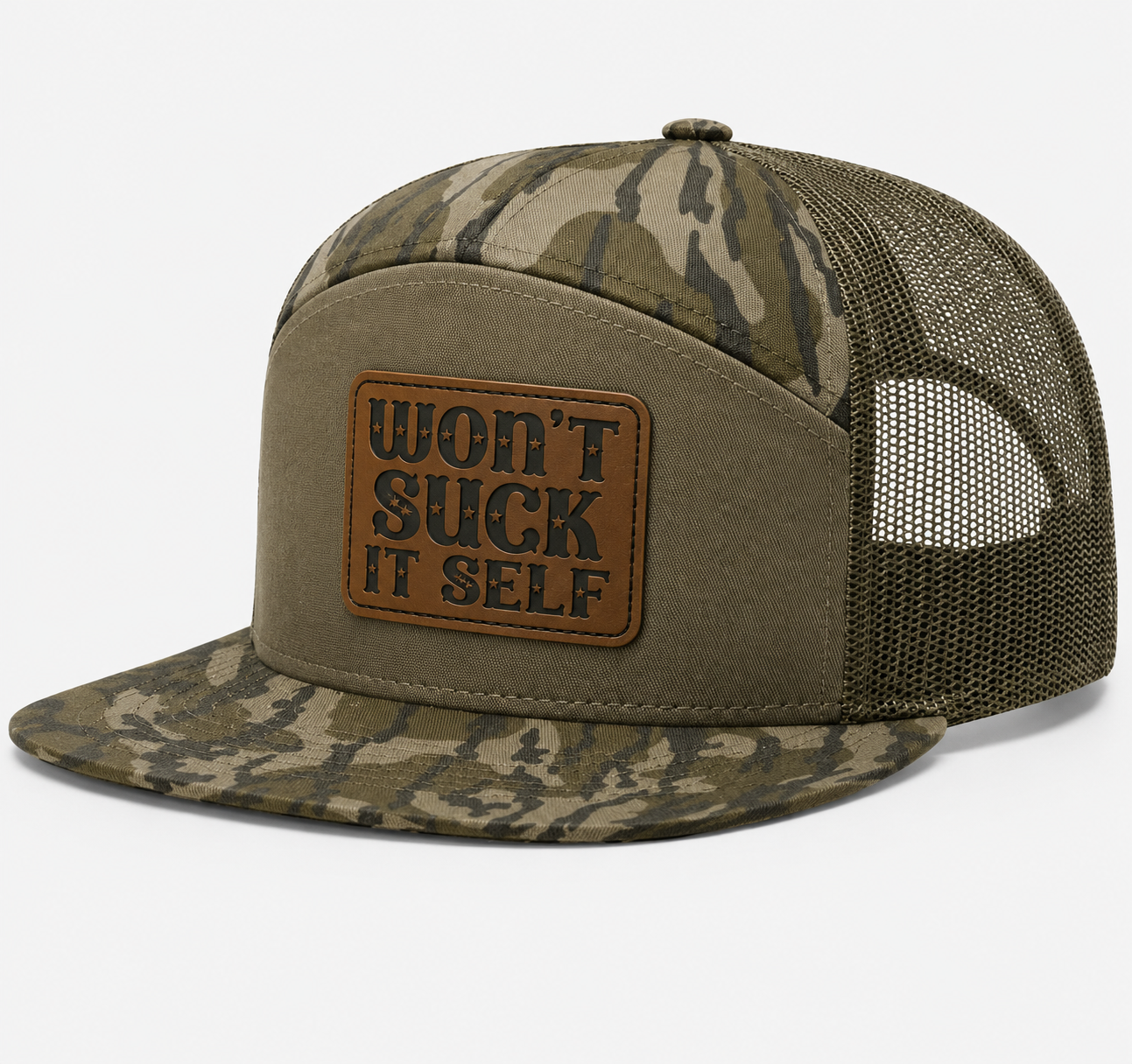 Wont Suck Itself Leather Patch Hat