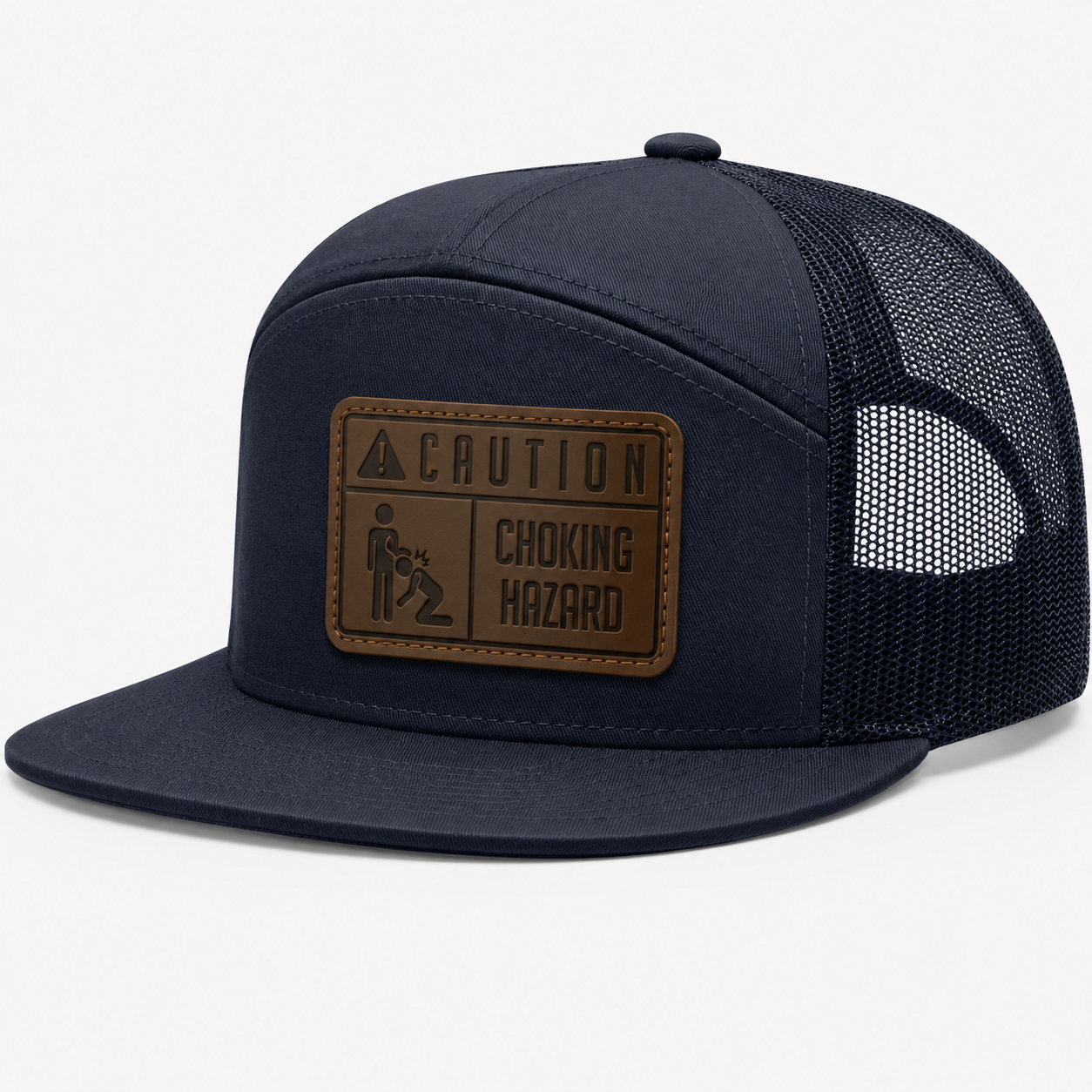 Caution Choking Hazard Leather Patch Hat