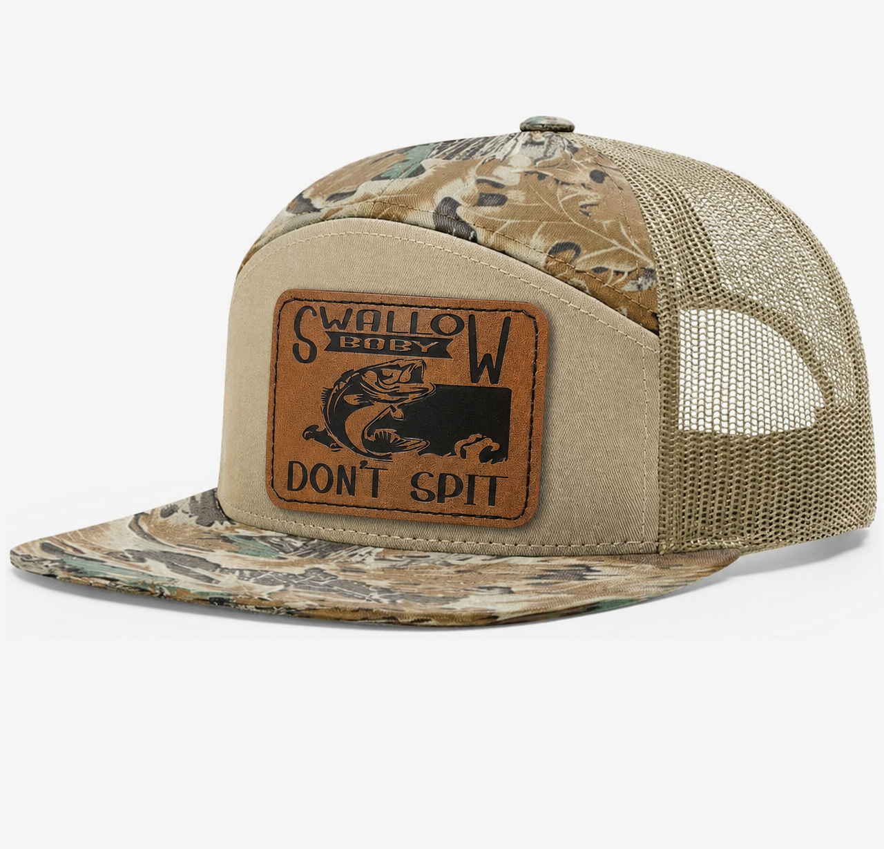 Swallow Baby Don't Spit Leather Patch Hat