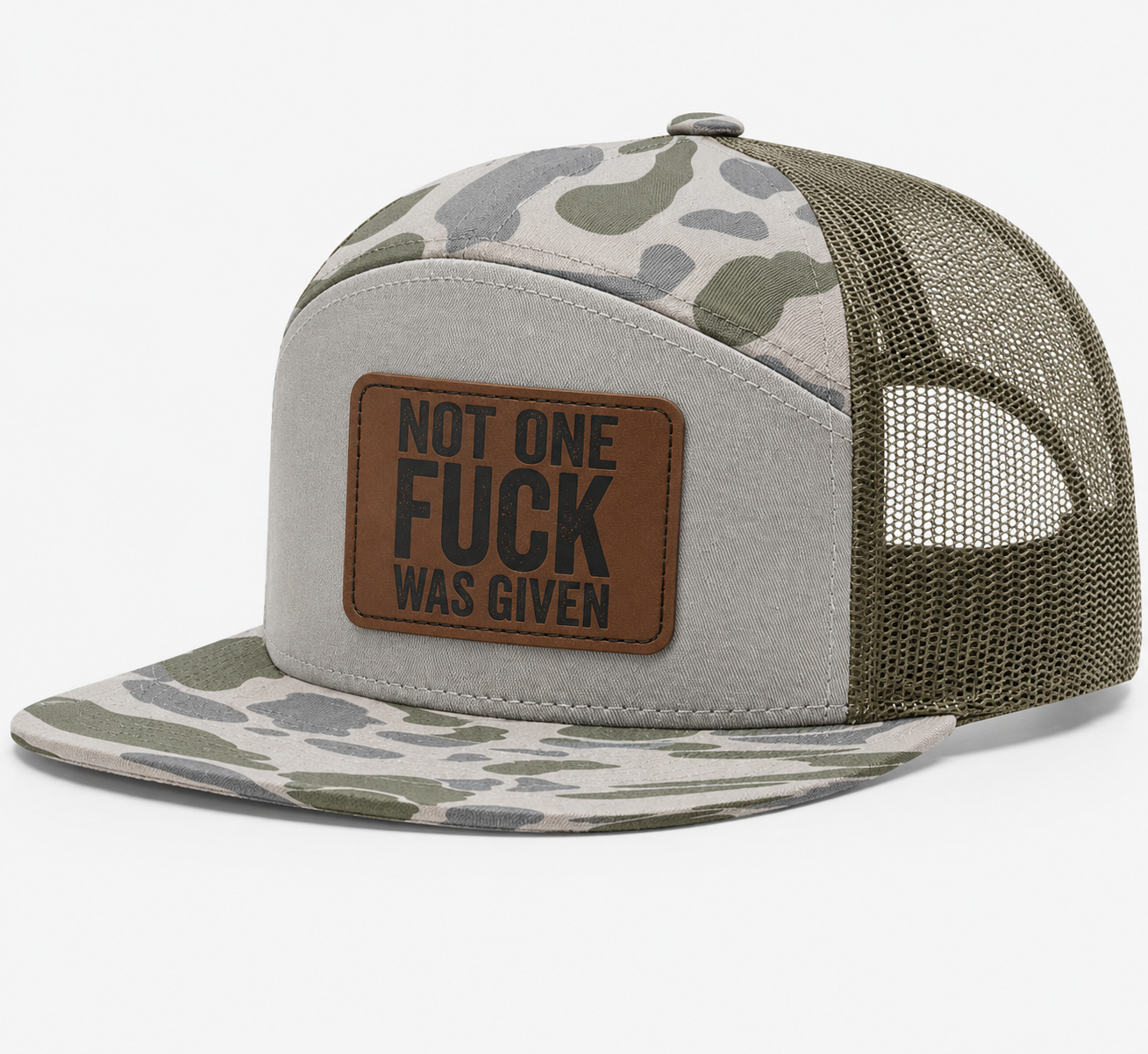Not One Fuck Was Given Leather Patch Hat