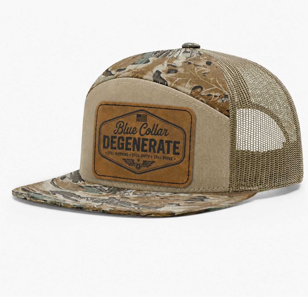 Blue Collar Degenerate Leather Patch Hat