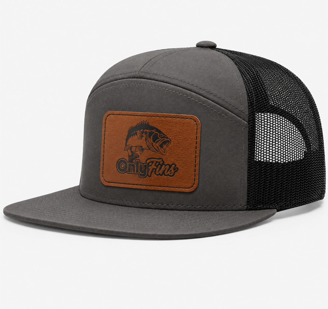 Only Fins Leather Patch Hat