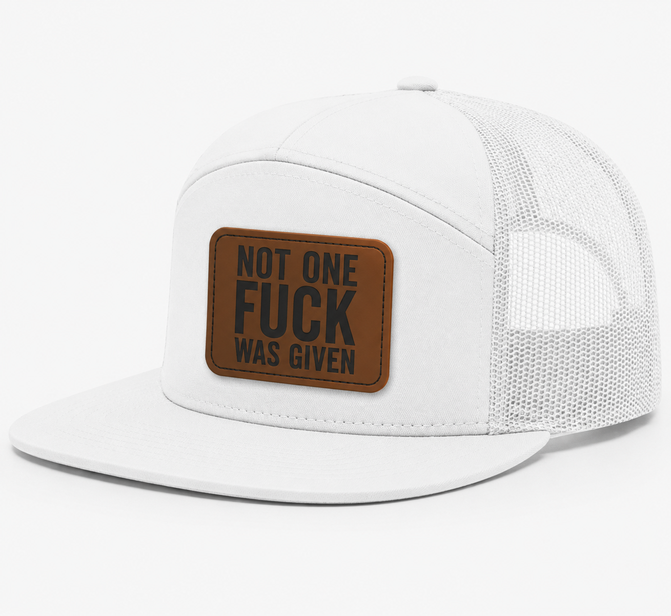 Not One Fuck Was Given Leather Patch Hat