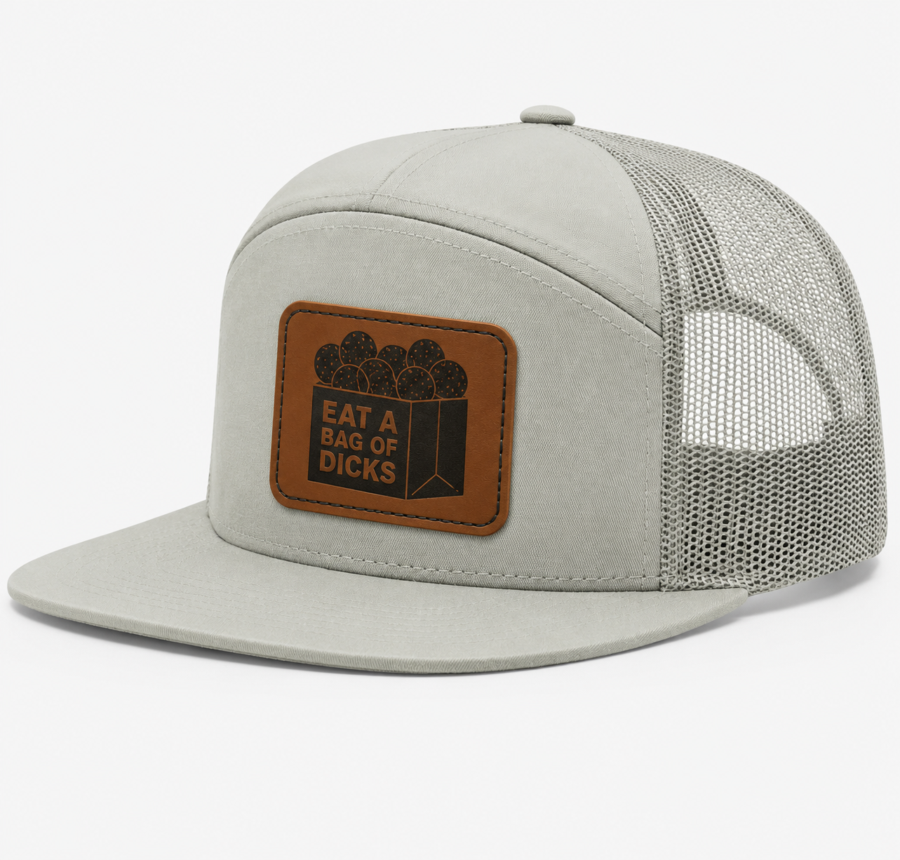 Eat A Bag Of Dicks Leather Patch Hat