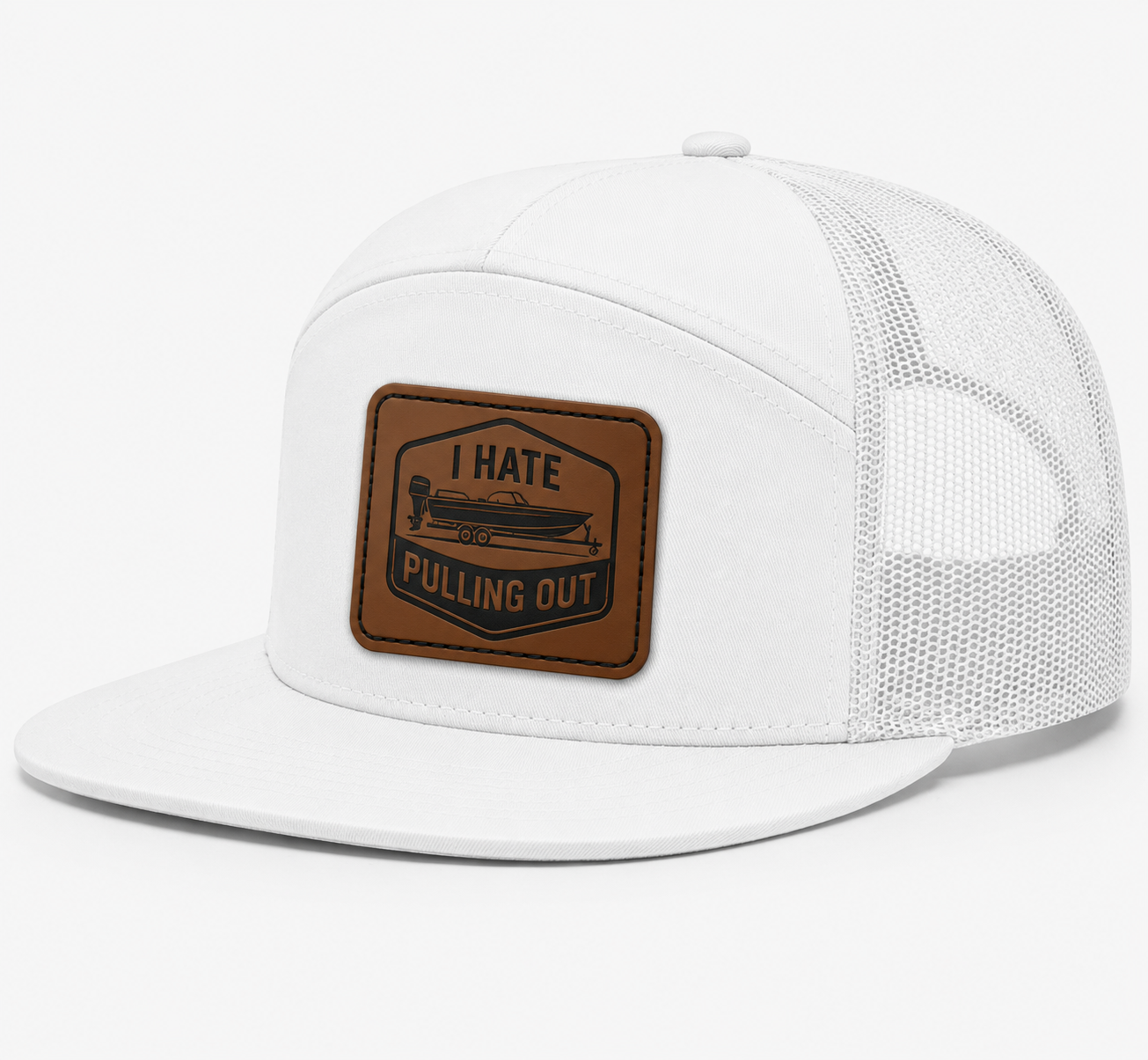 I Hate Pulling Out Leather Patch Hat