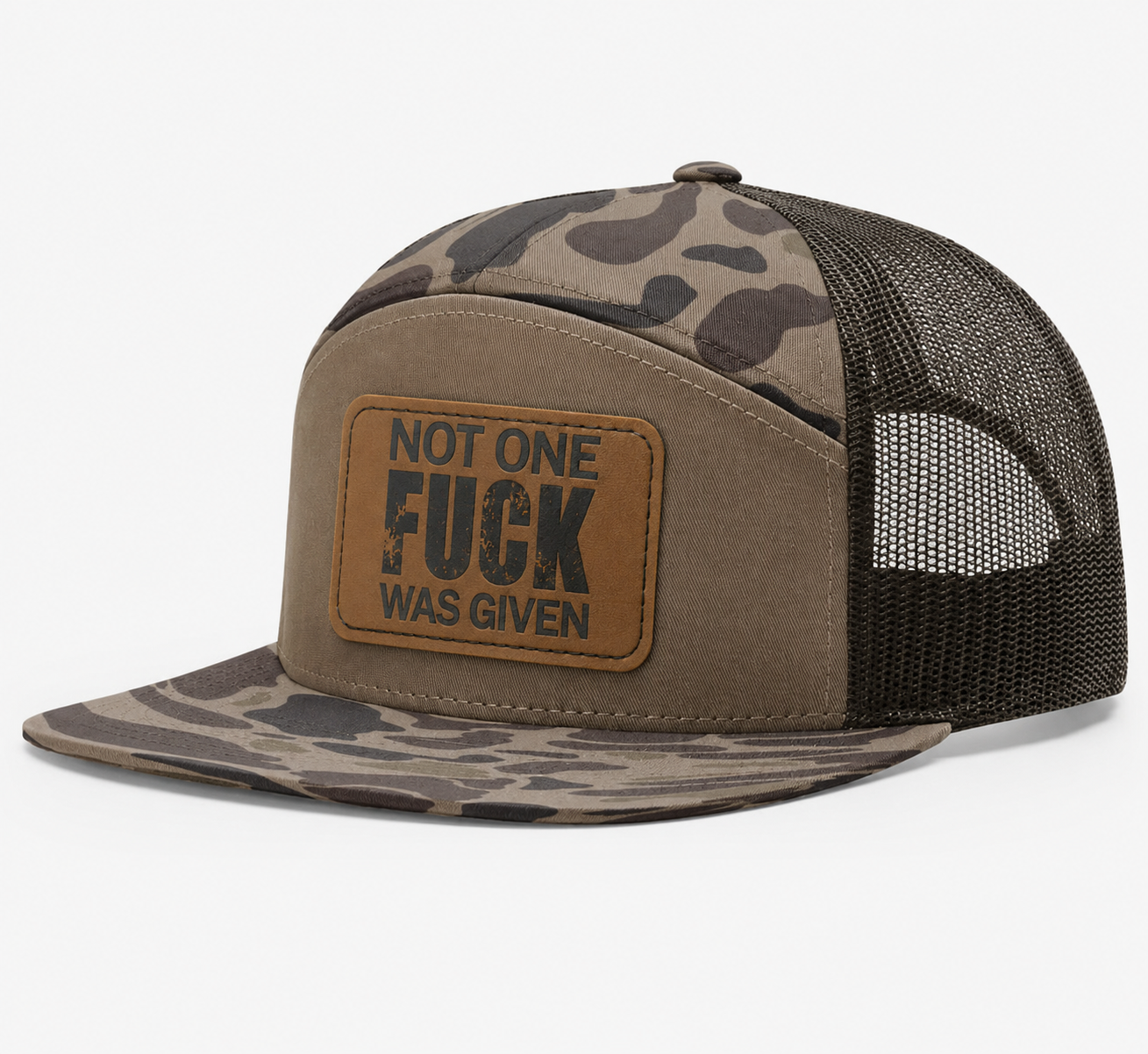 Not One Fuck Was Given Leather Patch Hat