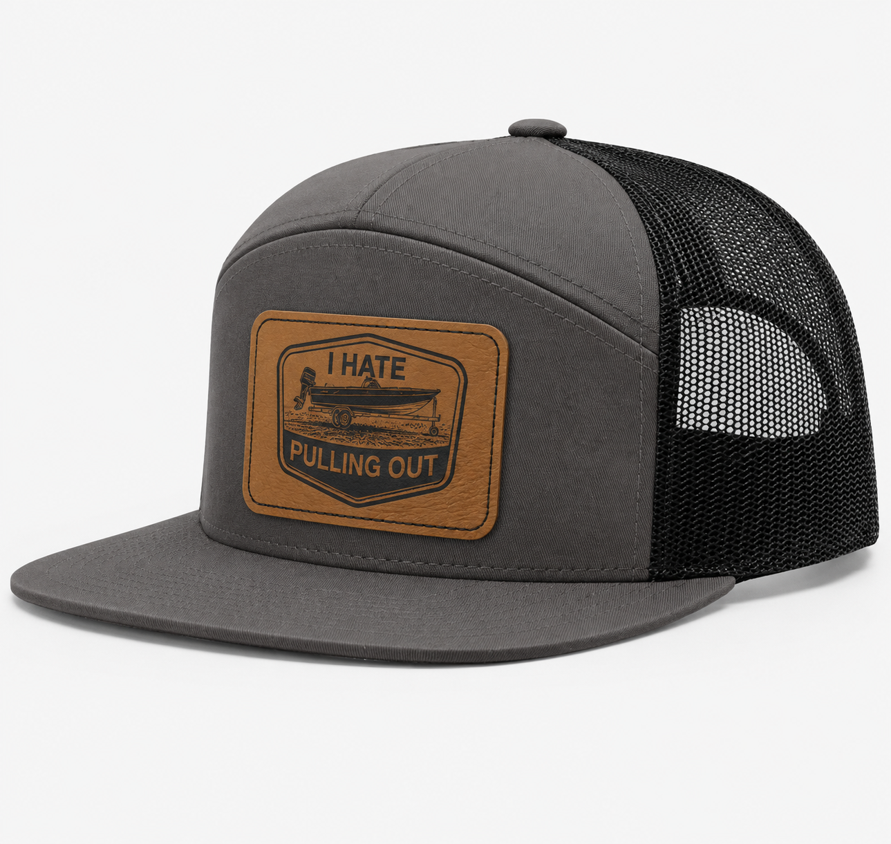 I Hate Pulling Out Leather Patch Hat