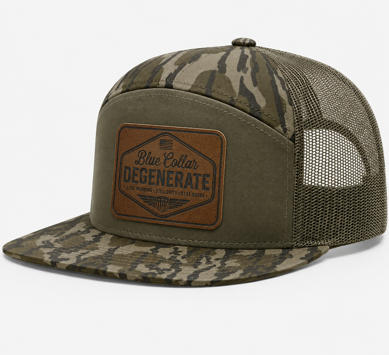 Blue Collar Degenerate Leather Patch Hat