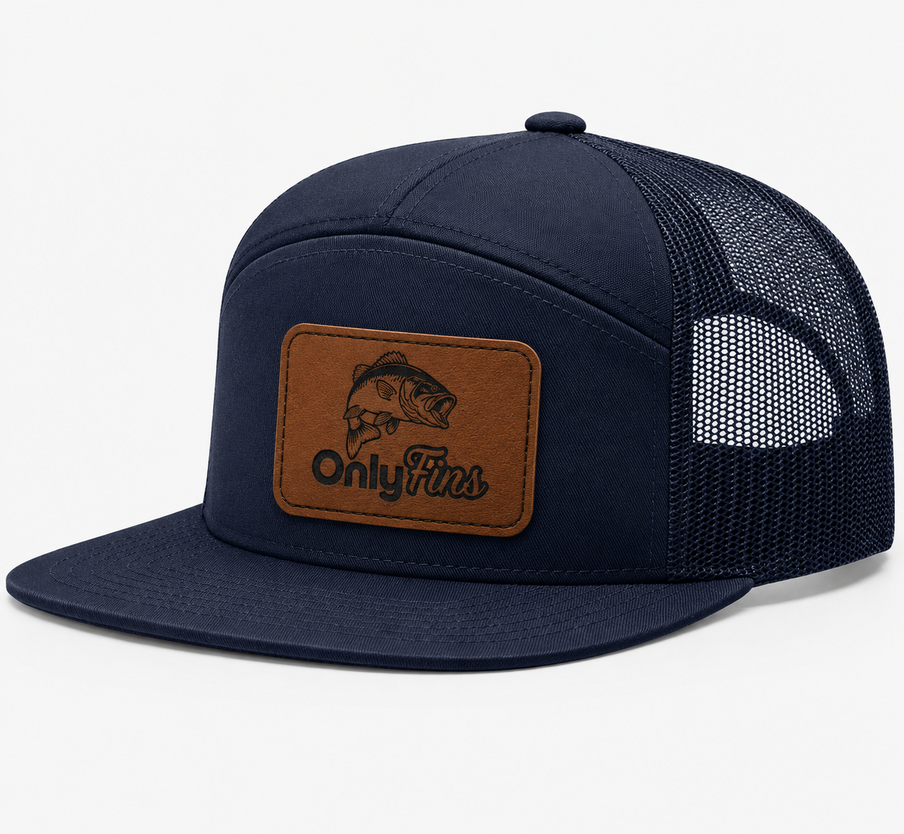 Only Fins Leather Patch Hat