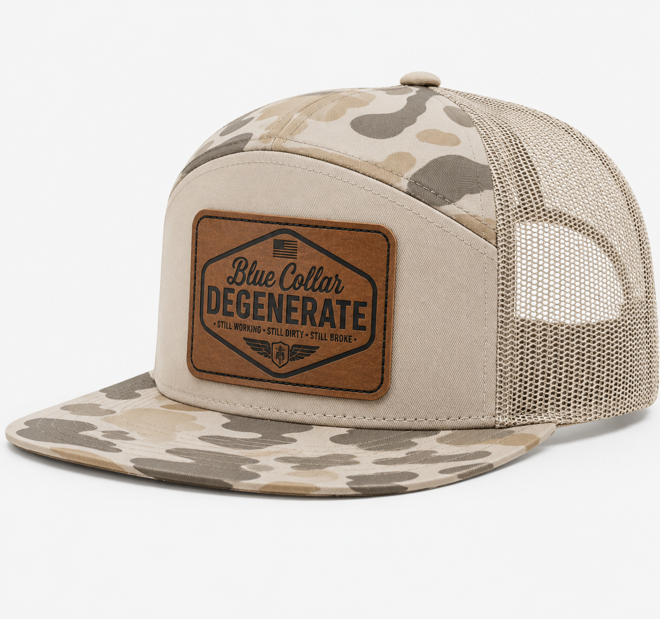 Blue Collar Degenerate Leather Patch Hat