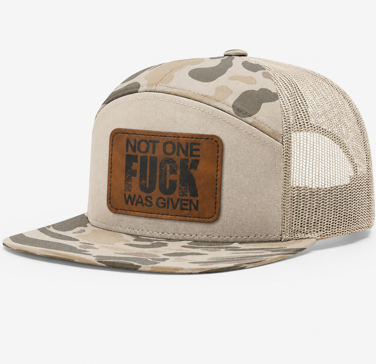 Not One Fuck Was Given Leather Patch Hat