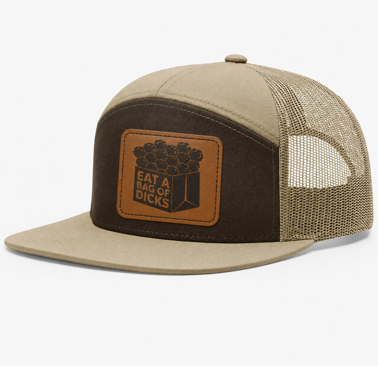Eat A Bag Of Dicks Leather Patch Hat