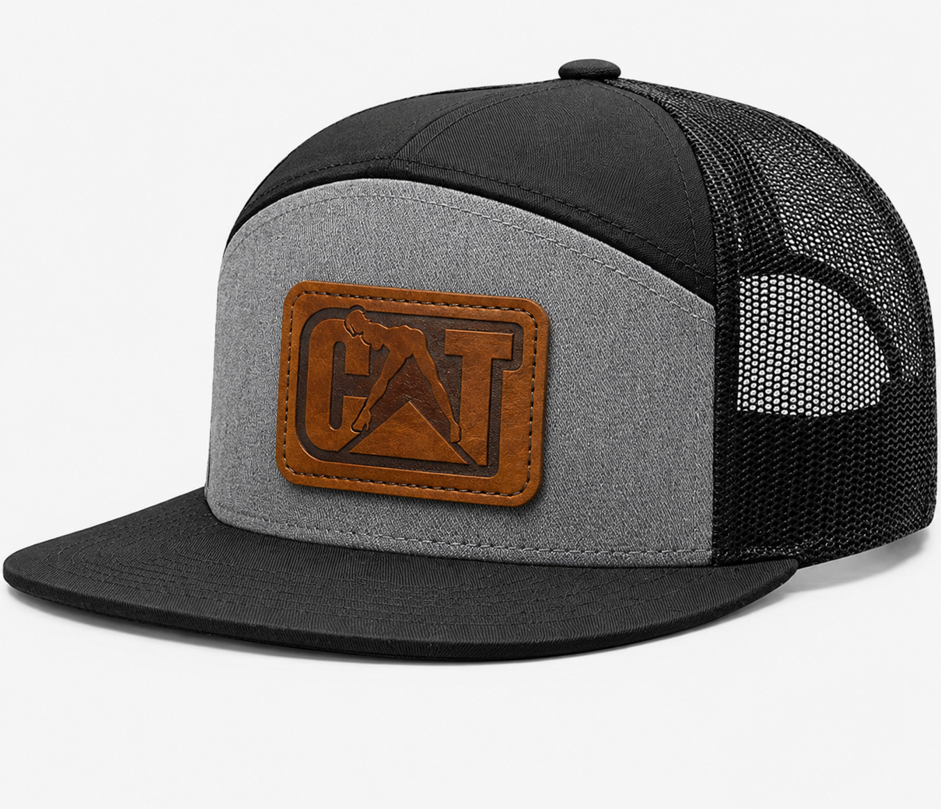 CAT Equipment Leather Patch Hat