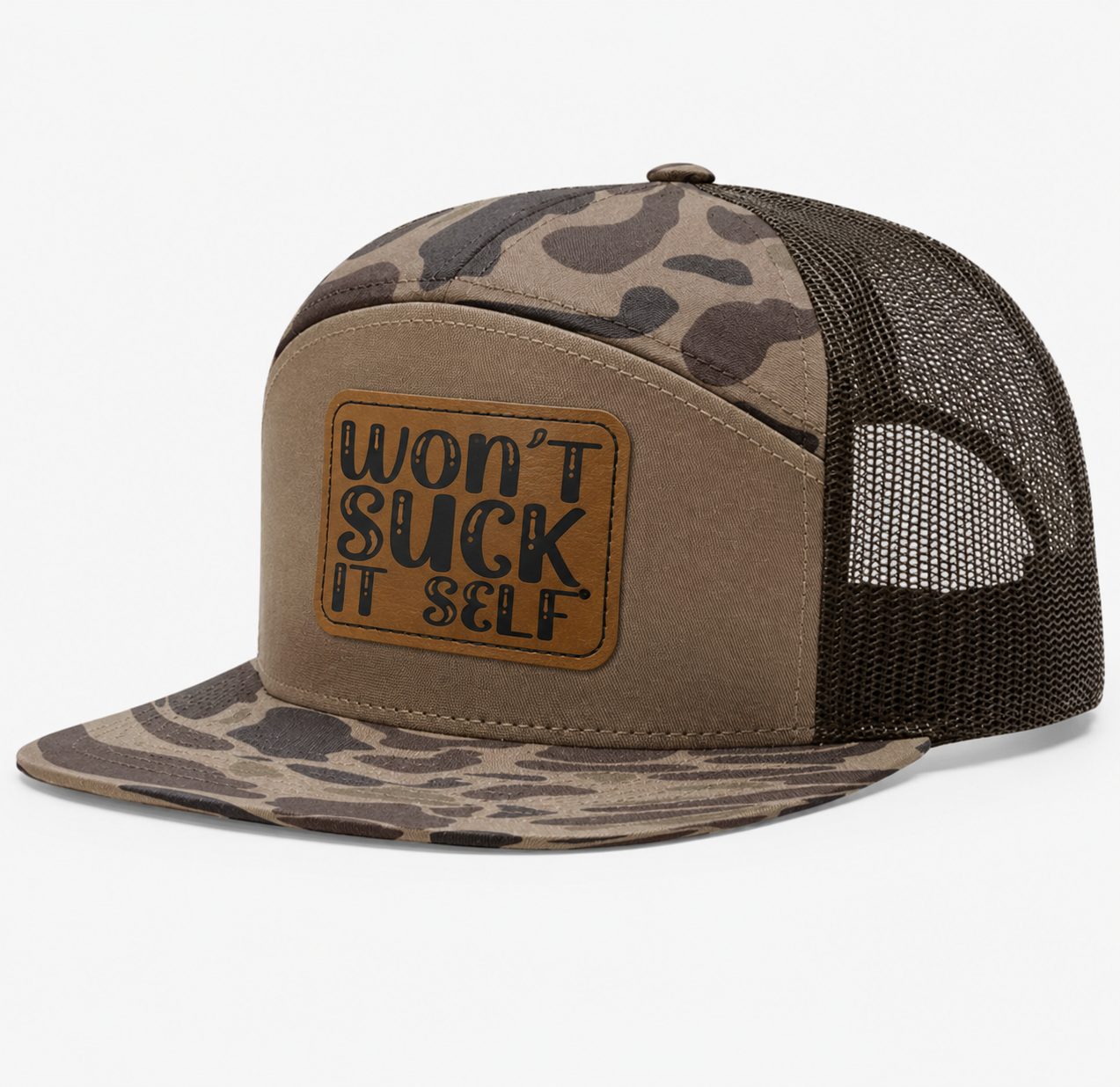 Wont Suck Itself Leather Patch Hat